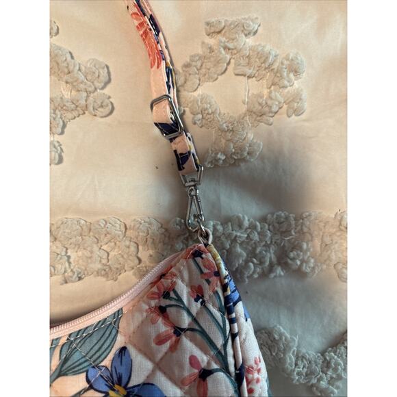 Vera Bradley Frannie Mini Crescent Crossbody Purse In Paradise Coral - Picture 4 of 5